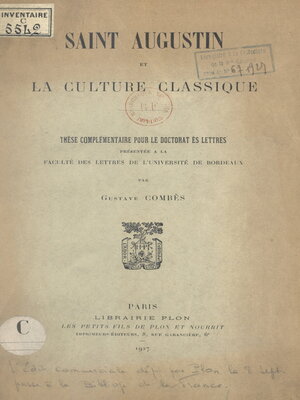 cover image of Saint Augustin et la culture classique